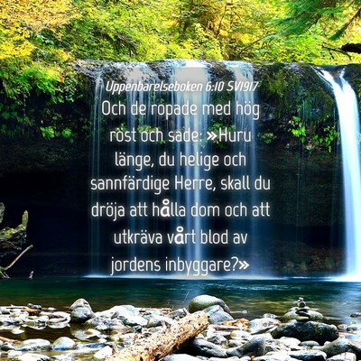 Picture 04 - Uppenbarelseboken 6:10 SV1917 - Och de ropade med hög röst och sade: »Huru - Bible Verse Picture