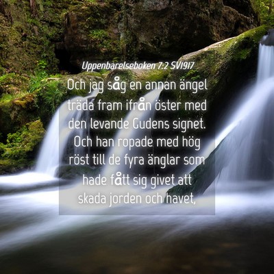 Picture 04 - Uppenbarelseboken 7:2 SV1917 - Och jag såg en annan ängel träda fram ifrån - Bible Verse Picture