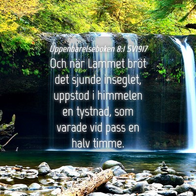 Picture 04 - Uppenbarelseboken 8:1 SV1917 - Och när Lammet bröt det sjunde inseglet, - Bible Verse Picture