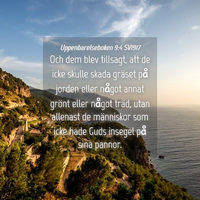 Picture 04 - Uppenbarelseboken 9:4 SV1917 - Och dem blev tillsagt, att de icke skulle skada - Bible Verse Picture