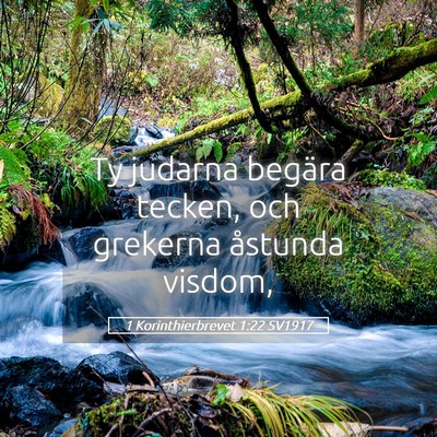 Picture 05 - 1 Korinthierbrevet 1:22 SV1917 - Ty judarna begära tecken, och grekerna åstunda - Bible Verse Picture