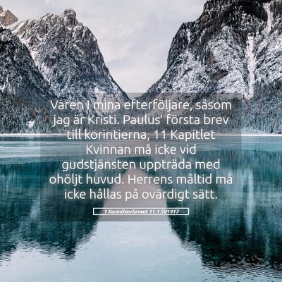 Picture 05 - 1 Korinthierbrevet 11:1 SV1917 - Varen I mina efterföljare, såsom jag är - Bible Verse Picture