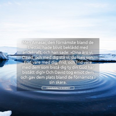 Picture 05 - 1 Krönikeboken 12:18 SV1917 - Men Amasai, den förnämste bland de trettio, - Bible Verse Picture