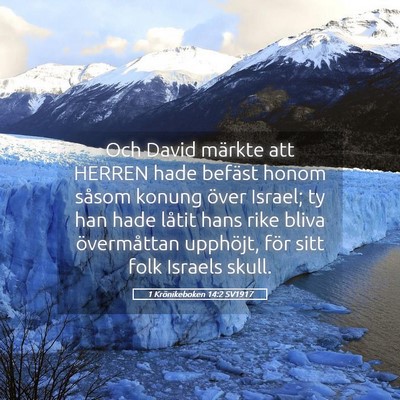 Picture 05 - 1 Krönikeboken 14:2 SV1917 - Och David märkte att HERREN hade befäst honom - Bible Verse Picture