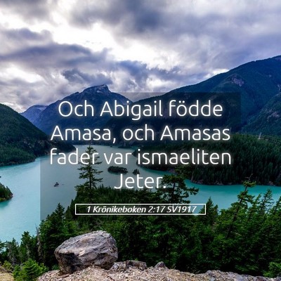 Picture 05 - 1 Krönikeboken 2:17 SV1917 - Och Abigail födde Amasa, och Amasas fader var - Bible Verse Picture