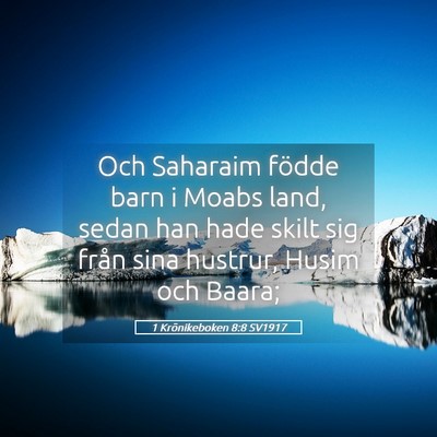 Picture 05 - 1 Krönikeboken 8:8 SV1917 - Och Saharaim födde barn i Moabs land, sedan han - Bible Verse Picture
