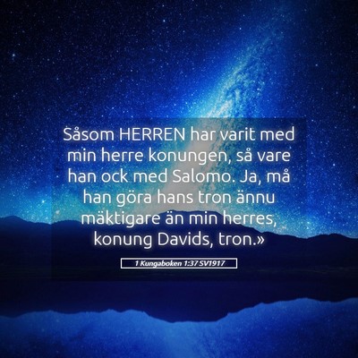 Picture 05 - 1 Kungaboken 1:37 SV1917 - Såsom HERREN har varit med min herre konungen, - Bible Verse Picture
