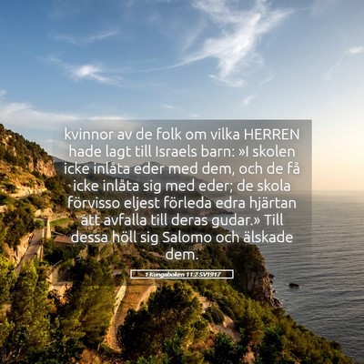 Picture 05 - 1 Kungaboken 11:2 SV1917 - kvinnor av de folk om vilka HERREN hade lagt till - Bible Verse Picture