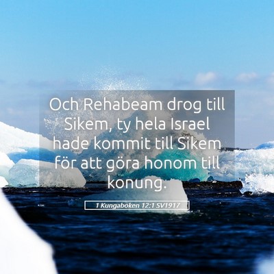 Picture 05 - 1 Kungaboken 12:1 SV1917 - Och Rehabeam drog till Sikem, ty hela Israel hade - Bible Verse Picture