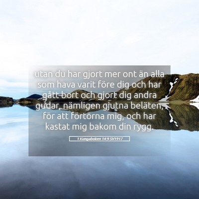 Picture 05 - 1 Kungaboken 14:9 SV1917 - utan du har gjort mer ont än alla som hava varit - Bible Verse Picture
