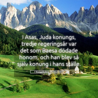 Picture 05 - 1 Kungaboken 15:28 SV1917 - I Asas, Juda konungs, tredje regeringsår var det - Bible Verse Picture