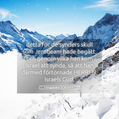 Picture 05 - 1 Kungaboken 15:30 SV1917 - detta för de synders skull som Jerobeam hade - Bible Verse Picture