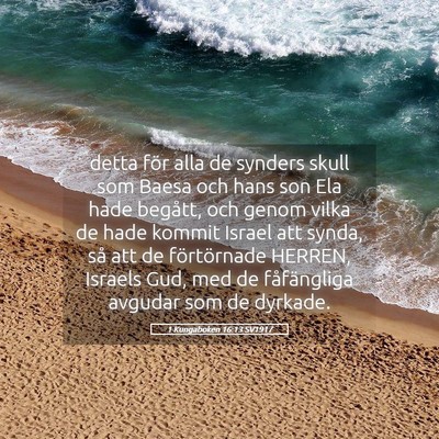 Picture 05 - 1 Kungaboken 16:13 SV1917 - detta för alla de synders skull som Baesa och - Bible Verse Picture