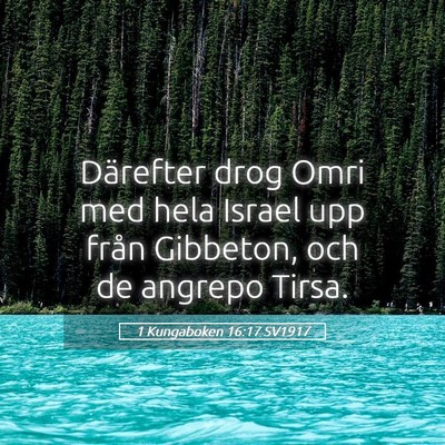 Picture 05 - 1 Kungaboken 16:17 SV1917 - Därefter drog Omri med hela Israel upp från - Bible Verse Picture