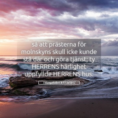 Picture 05 - 1 Kungaboken 8:11 SV1917 - så att prästerna för molnskyns skull icke - Bible Verse Picture