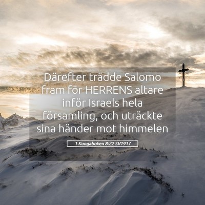 Picture 05 - 1 Kungaboken 8:22 SV1917 - Därefter trädde Salomo fram för HERRENS altare - Bible Verse Picture