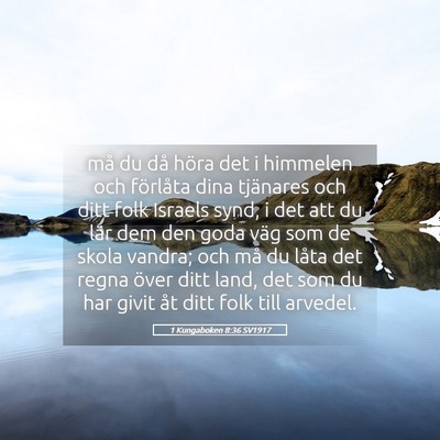 Picture 05 - 1 Kungaboken 8:36 SV1917 - må du då höra det i himmelen och förlåta - Bible Verse Picture
