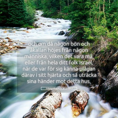 Picture 05 - 1 Kungaboken 8:38 SV1917 - och om då någon bön och åkallan höjes från - Bible Verse Picture