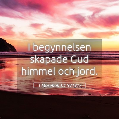 Picture 05 - 1 Mosebok 1:1 SV1917 - I begynnelsen skapade Gud himmel och - Bible Verse Picture