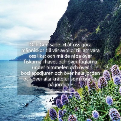 Picture 05 - 1 Mosebok 1:26 SV1917 - Och Gud sade: »Låt oss göra människor till - Bible Verse Picture