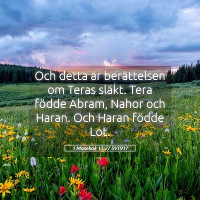 Picture 05 - 1 Mosebok 11:27 SV1917 - Och detta är berättelsen om Teras släkt. Tera - Bible Verse Picture