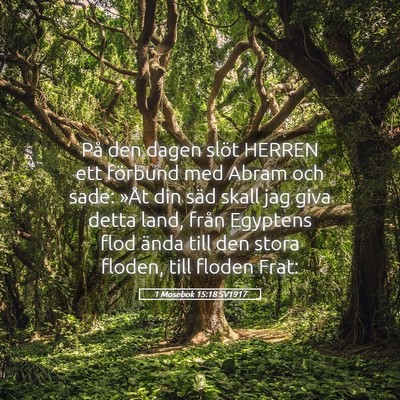 Picture 05 - 1 Mosebok 15:18 SV1917 - På den dagen slöt HERREN ett förbund med Abram - Bible Verse Picture