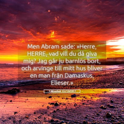 Picture 05 - 1 Mosebok 15:2 SV1917 - Men Abram sade: »Herre, HERRE, vad vill du då - Bible Verse Picture