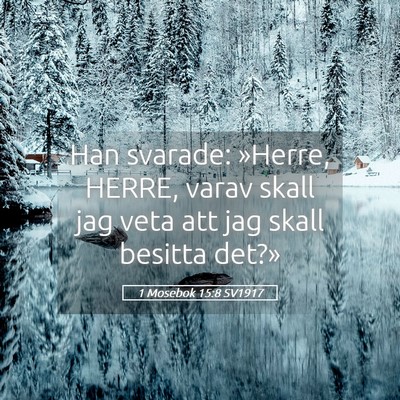 Picture 05 - 1 Mosebok 15:8 SV1917 - Han svarade: »Herre, HERRE, varav skall jag veta - Bible Verse Picture