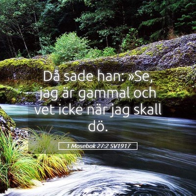 Picture 05 - 1 Mosebok 27:2 SV1917 - Då sade han: »Se, jag är gammal och vet icke - Bible Verse Picture