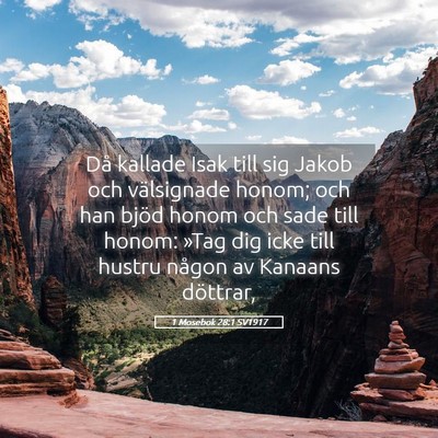 Picture 05 - 1 Mosebok 28:1 SV1917 - Då kallade Isak till sig Jakob och välsignade - Bible Verse Picture