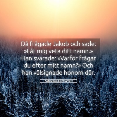Picture 05 - 1 Mosebok 32:29 SV1917 - Då frågade Jakob och sade: »Låt mig veta ditt - Bible Verse Picture