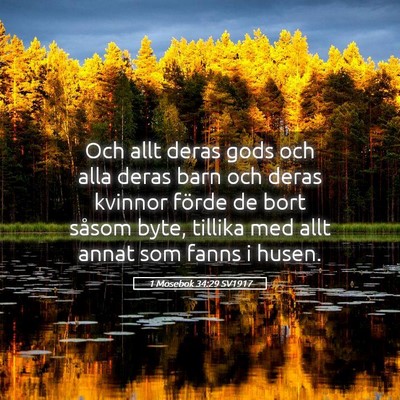 Picture 05 - 1 Mosebok 34:29 SV1917 - Och allt deras gods och alla deras barn och deras - Bible Verse Picture