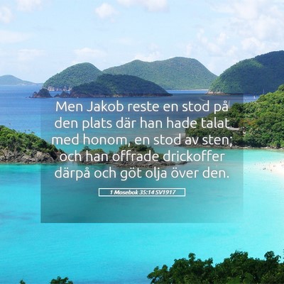 Picture 05 - 1 Mosebok 35:14 SV1917 - Men Jakob reste en stod på den plats där han - Bible Verse Picture