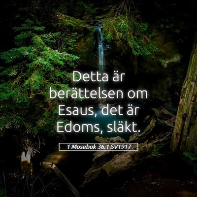 Picture 05 - 1 Mosebok 36:1 SV1917 - Detta är berättelsen om Esaus, det är Edoms, - Bible Verse Picture