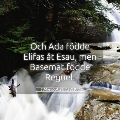Picture 05 - 1 Mosebok 36:4 SV1917 - Och Ada födde Elifas åt Esau, men Basemat - Bible Verse Picture