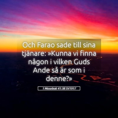 Picture 05 - 1 Mosebok 41:38 SV1917 - Och Farao sade till sina tjänare: »Kunna vi - Bible Verse Picture