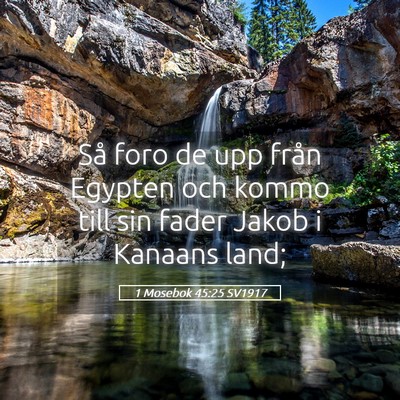 Picture 05 - 1 Mosebok 45:25 SV1917 - Så foro de upp från Egypten och kommo till sin - Bible Verse Picture