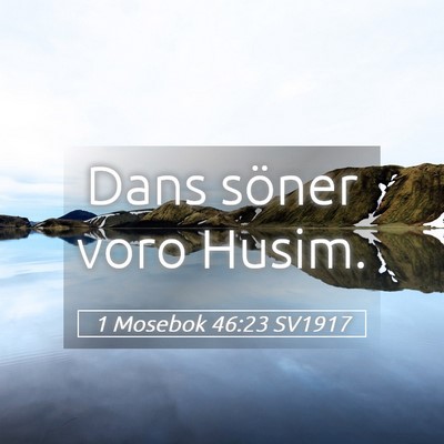 Picture 05 - 1 Mosebok 46:23 SV1917 - Dans söner voro - Bible Verse Picture