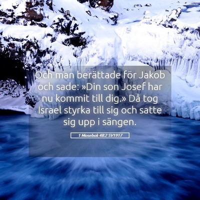 Picture 05 - 1 Mosebok 48:2 SV1917 - Och man berättade för Jakob och sade: »Din son - Bible Verse Picture