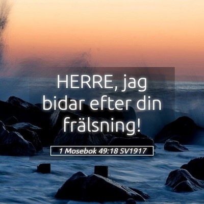 Picture 05 - 1 Mosebok 49:18 SV1917 - HERRE, jag bidar efter din - Bible Verse Picture