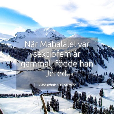 Picture 05 - 1 Mosebok 5:15 SV1917 - När Mahalalel var sextiofem år gammal, födde - Bible Verse Picture