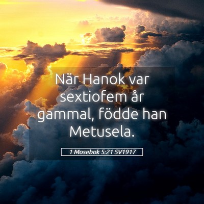 Picture 05 - 1 Mosebok 5:21 SV1917 - När Hanok var sextiofem år gammal, födde han - Bible Verse Picture