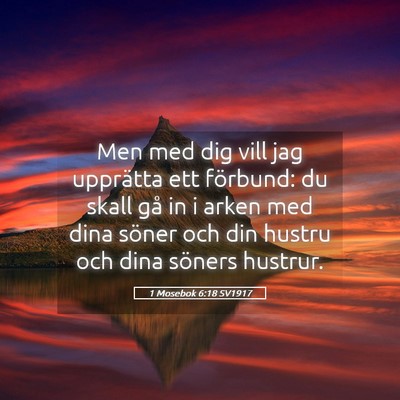 Picture 05 - 1 Mosebok 6:18 SV1917 - Men med dig vill jag upprätta ett förbund: du - Bible Verse Picture