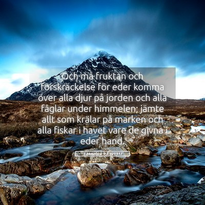 Picture 05 - 1 Mosebok 9:2 SV1917 - Och må fruktan och förskräckelse för eder - Bible Verse Picture