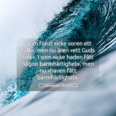 Picture 05 - 1 Petrusbrevet 2:10 SV1917 - I som förut »icke voren ett folk», men nu - Bible Verse Picture