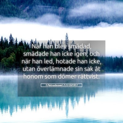 Picture 05 - 1 Petrusbrevet 2:23 SV1917 - När han blev smädad, smädade han icke igen, - Bible Verse Picture