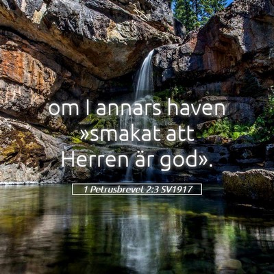 Picture 05 - 1 Petrusbrevet 2:3 SV1917 - om I annars haven »smakat att Herren är - Bible Verse Picture