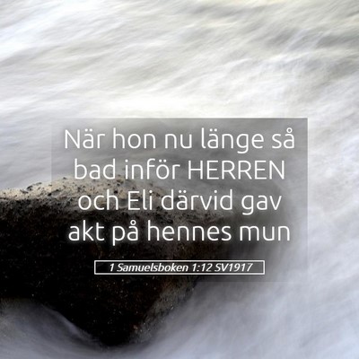 Picture 05 - 1 Samuelsboken 1:12 SV1917 - När hon nu länge så bad inför HERREN och Eli - Bible Verse Picture