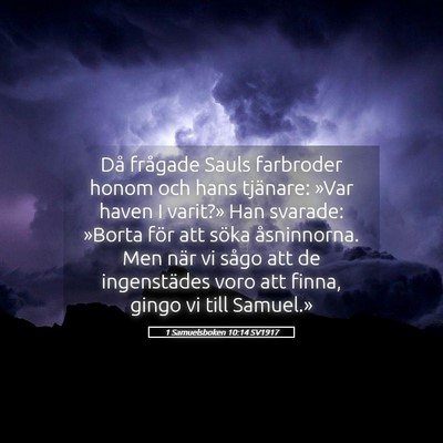Picture 05 - 1 Samuelsboken 10:14 SV1917 - Då frågade Sauls farbroder honom och hans - Bible Verse Picture