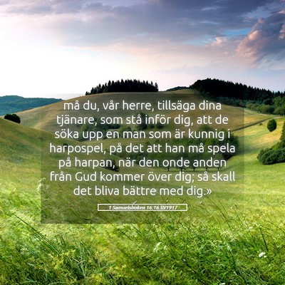 Picture 05 - 1 Samuelsboken 16:16 SV1917 - må du, vår herre, tillsäga dina tjänare, som - Bible Verse Picture